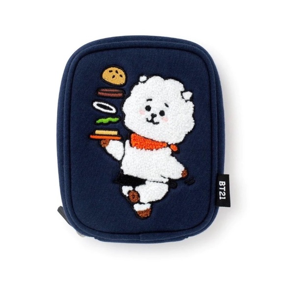 BT21 RJ Bite Series Ppogeul Pouch Tech Accessories Trinkets Snacks Jewelry Case - Picture 1 of 6